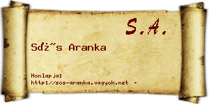 Sós Aranka névjegykártya