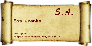 Sós Aranka névjegykártya