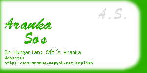aranka sos business card